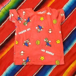 Boys red Mario Brothers t-shirt Small